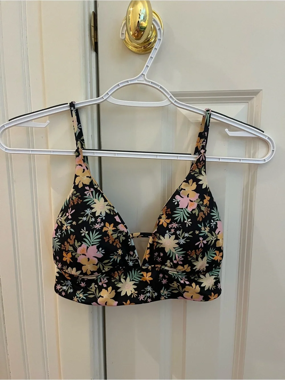 Billabong - Mas Aloha Reversible V-Neck Cami Bikini Top - Floral - NWOT - Size S